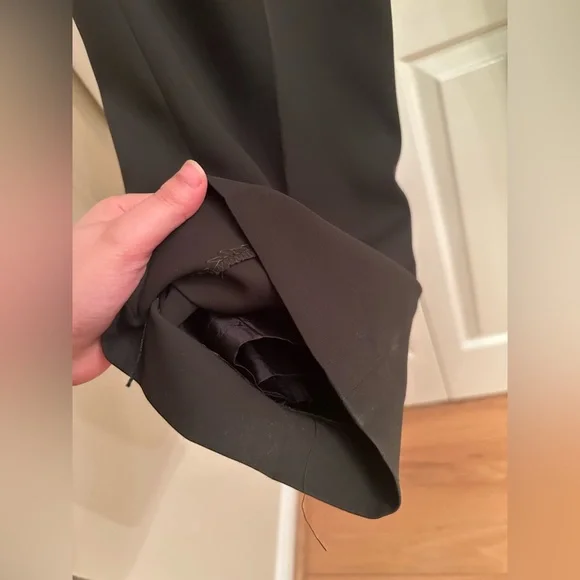 Sézane-Style High-Waisted Tailored Slim Trousers – Black, Size 4 - Picture 6 of 9